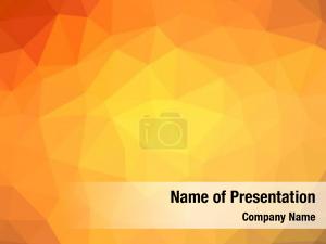 Orange Abstract Geometric Triangles PowerPoint Template