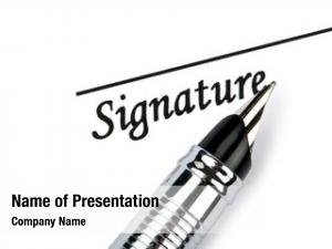White pen signature  