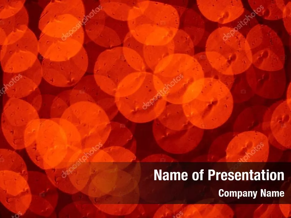 Abstract Orange Bokeh Background