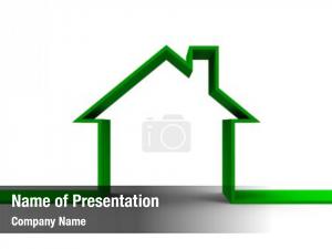 Green House Outline PowerPoint Template