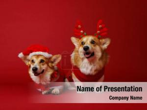 Red Christmas Theme PowerPoint Template