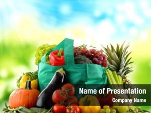 Bag Of Food PowerPoint Template