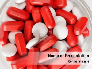 Red White Pills PowerPoint Template