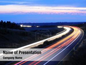 Highway Lights PowerPoint Template