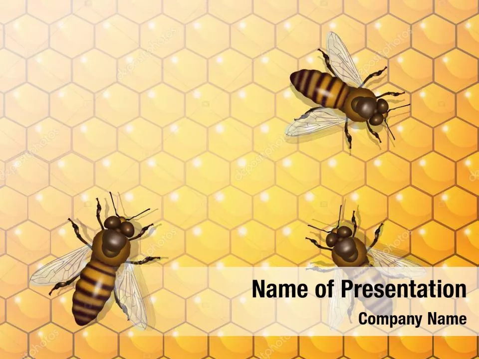 Beehive And Bees Illustration PowerPoint Template Beehive And Bees Beehive And Bees Illustration PowerPoint Template Beehive And Bees