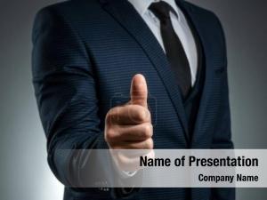 Business Man Shows Thumb Up