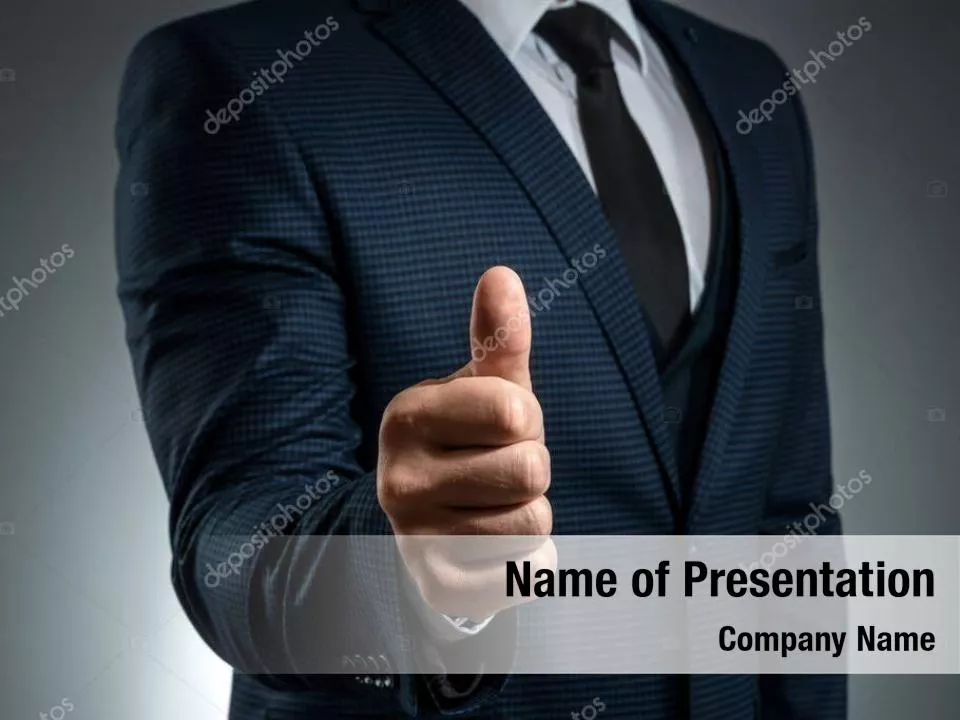 Business Man Shows Thumb Up