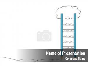 Ladder to The Sky PowerPoint Template