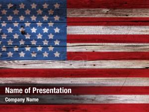 Painted American Flag PowerPoint Template