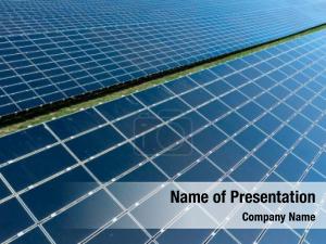 Solar Panels In Blue Colors PowerPoint Template