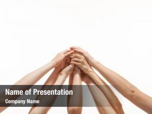 People Hands Together PowerPoint Template