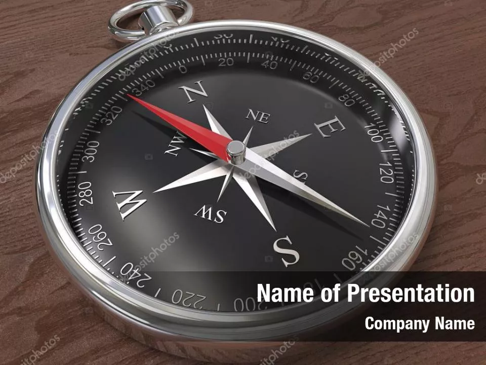 Metal Compass with Red Arrow