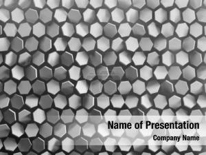 Abstract Gray Honeycomb PowerPoint Template