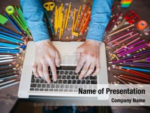 Graphic Designer at Work PowerPoint Template