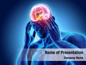 3D Man with Headache PowerPoint Template