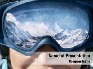 Snowboarding In Glasses PowerPoint Template