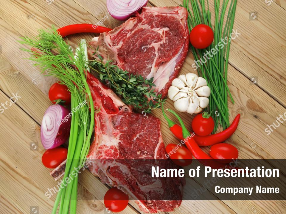 raw-fresh-meat-beef-spare-powerpoint-template-raw-fresh-meat-beef