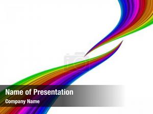 Rainbow Abstract Lines Flow PowerPoint Template