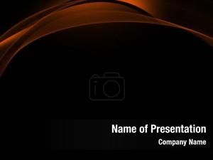 Orange and Black Abstraction PowerPoint Template