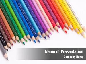 Color Pencils Lines PowerPoint Template