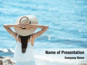 Beach Girl PowerPoint Template