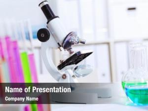 Glassware chemistry laboratory colour liquids PowerPoint Template