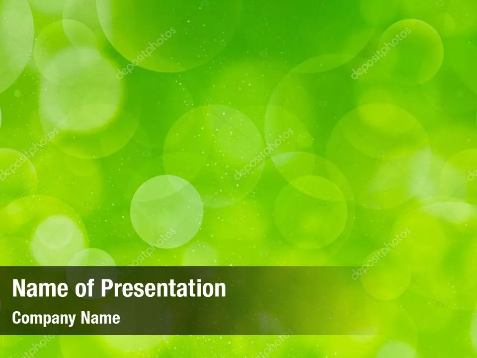 Green Bubbles Abstract