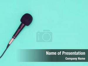 Wired Microphone PowerPoint Template