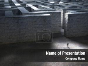 Labyrinth of Decision PowerPoint Template
