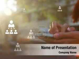 Smartphones Network PowerPoint Template