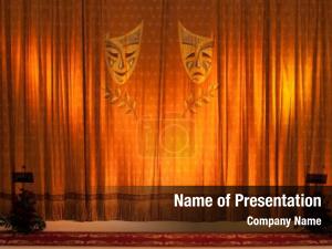 Masks and Curtain PowerPoint Template