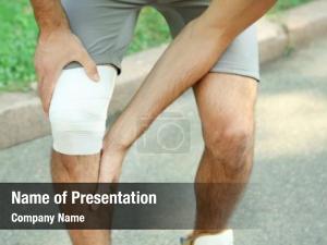 Man sports injury outdoors 