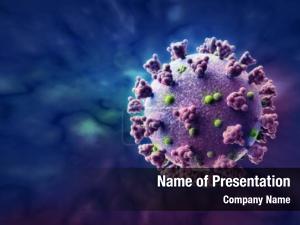 Virus In Dark Blue PowerPoint Template