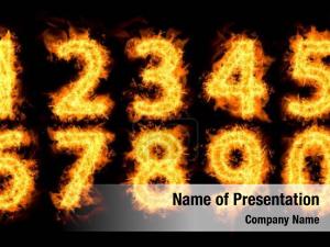 Numbers on Fire PowerPoint Template