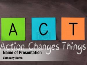 Things' 'action changes chalk text PowerPoint Template