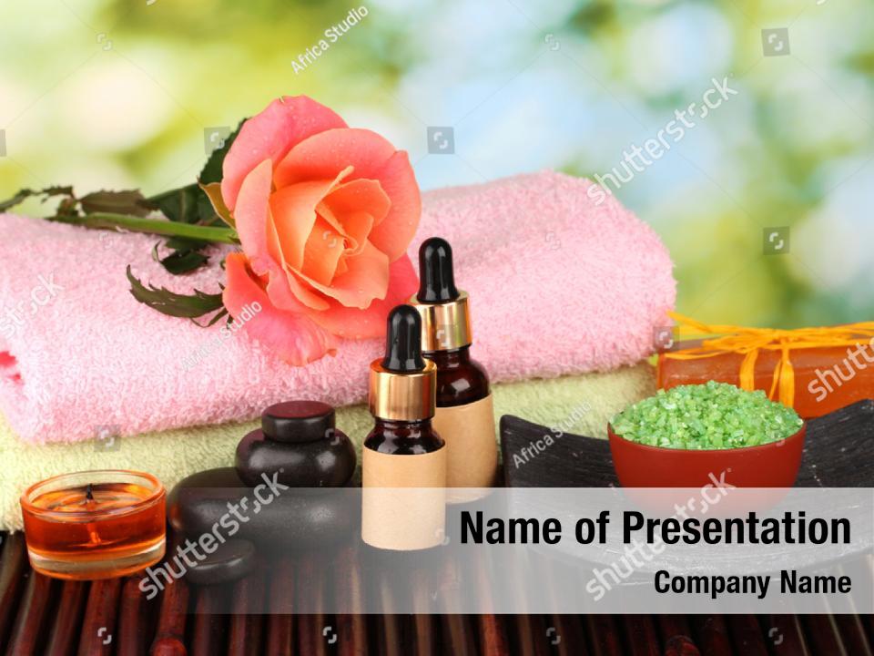 Green Spa Setting Powerpoint Template Green Spa Setting Powerpoint Background