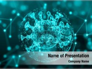 Abstract Blue with Cells PowerPoint Template
