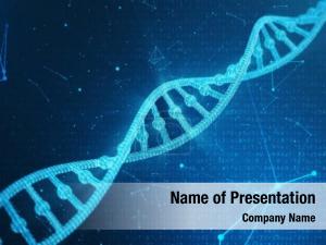 Molecule, digital dna structure  PowerPoint Template