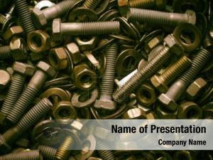 Screw Nut and Bolt PowerPoint Template
