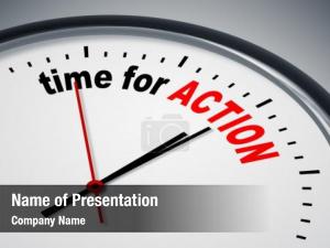 Time nice clock action  PowerPoint Template