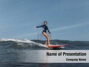 Surfing sports woman wave ocean