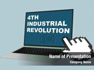 Revolution 4th industrial script pointing PowerPoint Template