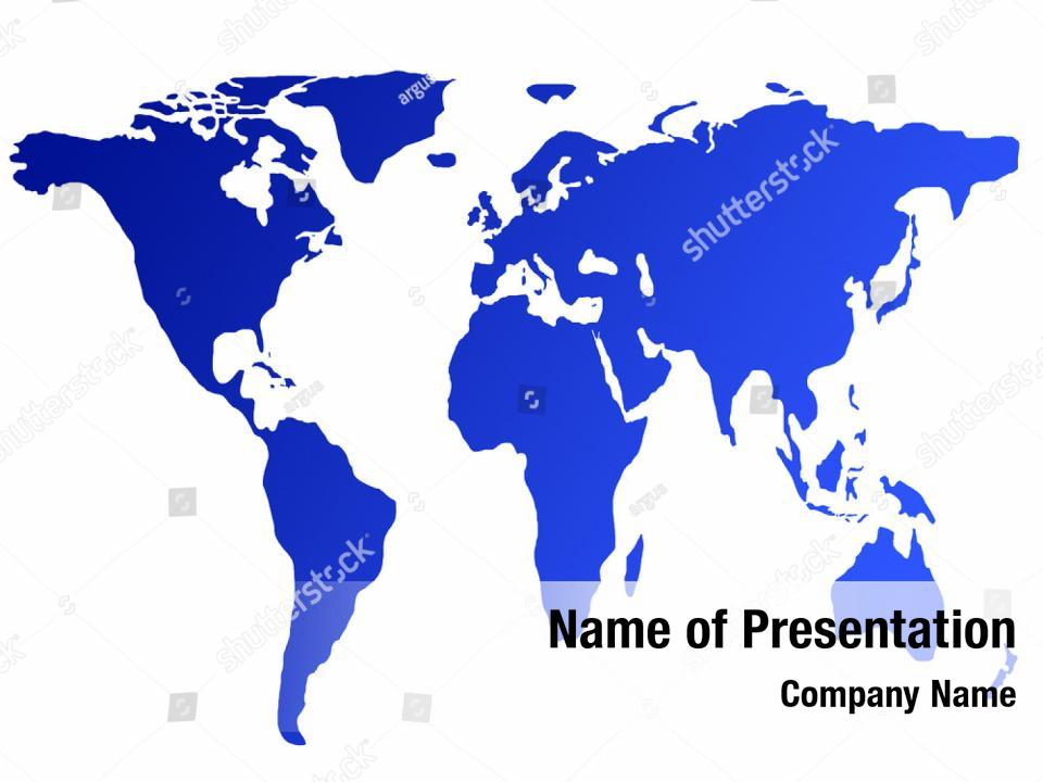 Map of the world PowerPoint Template - Map of the world PowerPoint ...