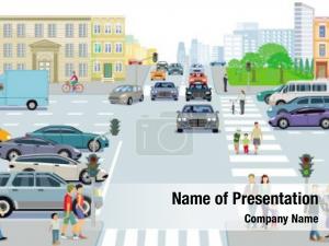 Road Traffic Illustration PowerPoint Template