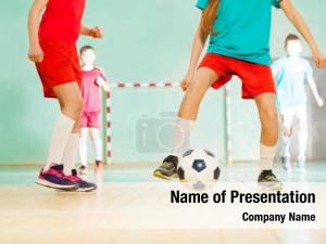 Football portrait preteen players training