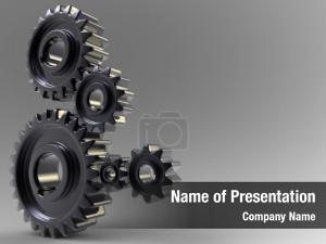 Square Gear PowerPoint Template