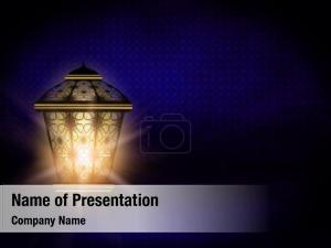 Kareem dark ramadan shiny lantern PowerPoint Template