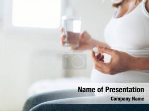 Woman picture pregnant taking medication