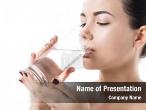 Drinking beautiful girl water transparent