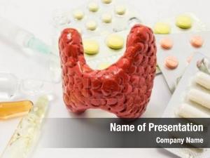 Concept thyroid treatment photo  PowerPoint Template